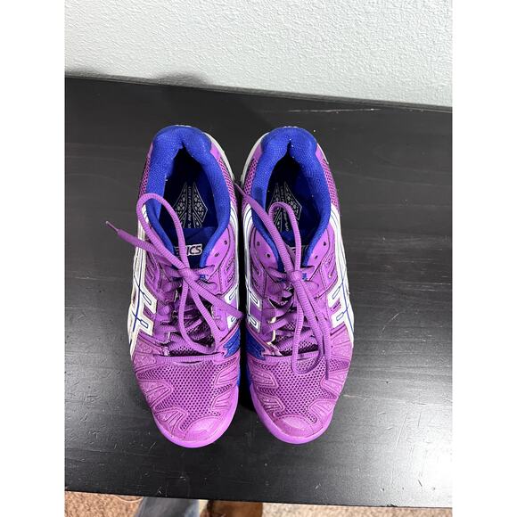 ASICS GEL - Resolution 5 Purple White Women's Tennis Shoes Size 6 E350Y - Picture 3 of 11